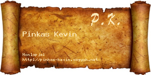 Pinkas Kevin névjegykártya